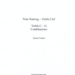 Treble C - G Worksheet Title Page